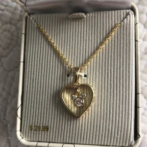 Disney golden heart Micky necklace